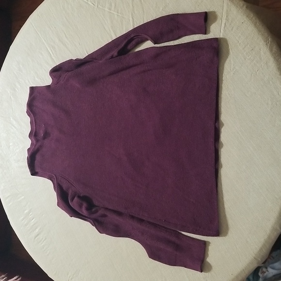 Hippie Rose Wine Colored Sexy Sweater With Cut-Outs - Picture 3 of 4